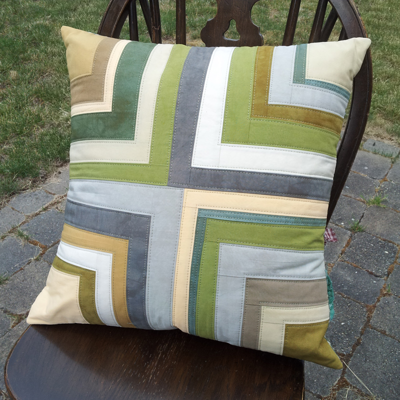pillow, hand dyed fabrics, MarlaVarner