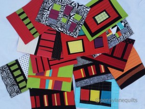 mug rugs, improv piecing