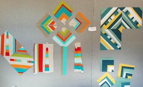 psychedelic baby quilt blocks